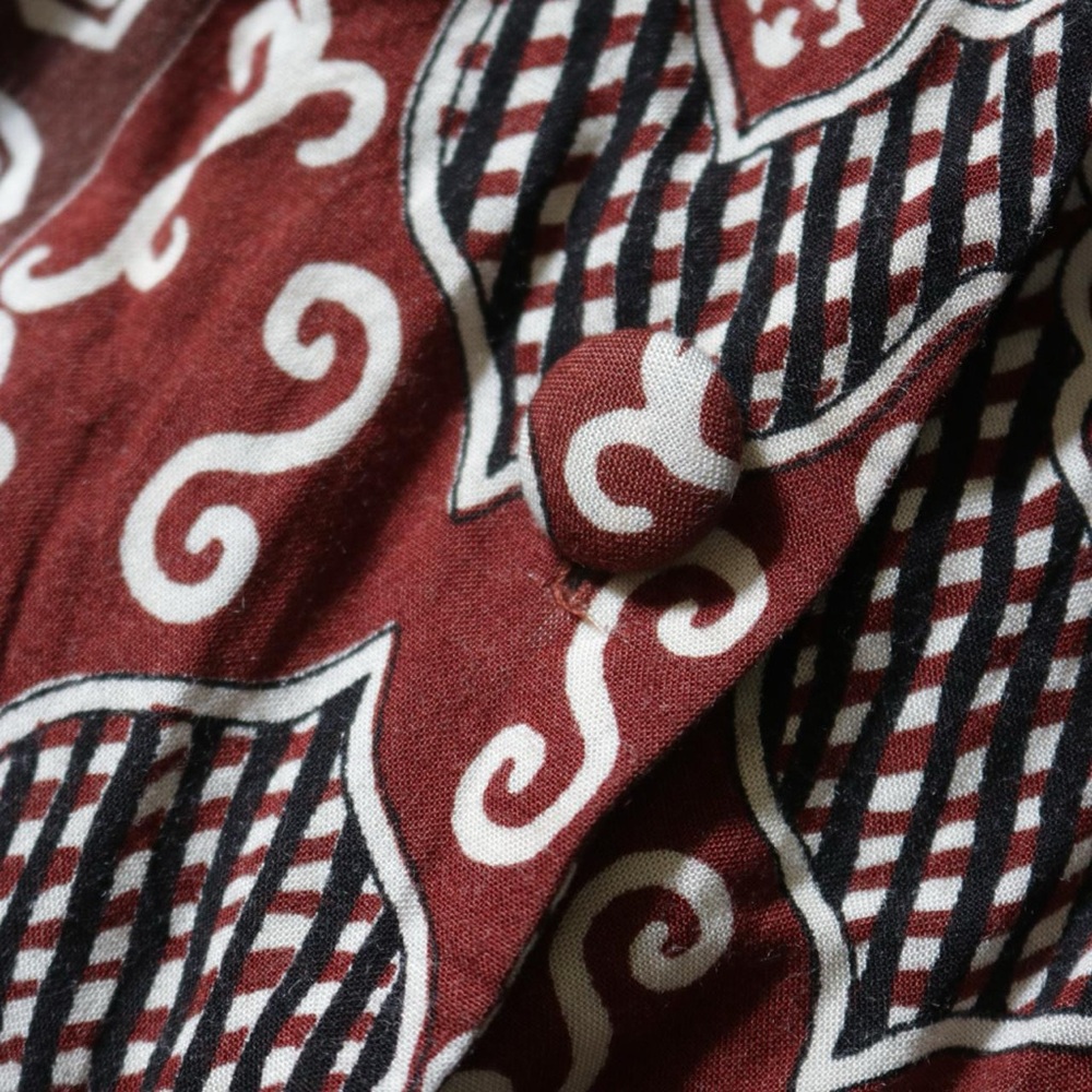 Boho Patterned Cross Back Strappy Button Down Max… - image 3